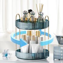 Organizador de maquiagem INVSSENE 360 Rotating 2 Tiers Blue Organizador de maquiagem INVSSENE 360 Rotating 2 Tiers Blue