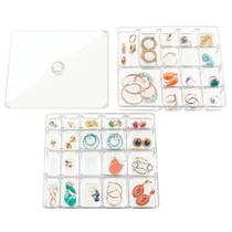 Organizador de maquiagem mDesign com 2 gavetas e espaço de prateleira