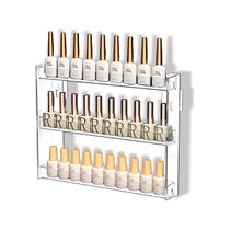 Organizador de maquiagem montado na parede YIEZI 3 camadas acrílico transparente Organizador de maquiagem montado na parede YIEZI 3 camadas acrílico transparente