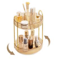 Organizador de maquiagem ROLIZOE 360 Rotating 2 Tier para Vanity Light