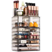 Organizador de maquiagem Sorbus Large Clear com 12 gavetas e suporte