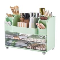 Organizador de maquiagem UFORU com 2 gavetas grandes verdes Organizador de maquiagem UFORU com 2 gavetas grandes verdes