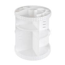 Organizador de maquiagem V-HANVER 360 Rotating White Acrílico Organizador de maquiagem V-HANVER 360 Rotating White Acrílico