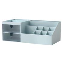 Organizador de maquiagem Vanity Marknor Blue ABS Plastic 24x12x9cm Organizador de maquiagem Vanity Marknor Blue ABS Plastic 24x12x9cm