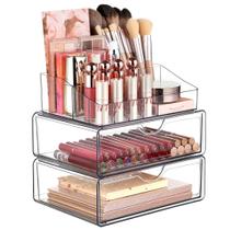 Organizador de Maquiagem Vtopmart 3 Camadas com Gaveta Transparente Organizador de Maquiagem Vtopmart 3 Camadas com Gaveta Transparente