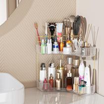 Organizador de maquiagem Webetop Corner de 2 camadas para Vanity Clear