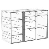 Organizador de maquiagem YFXCVSL acrílico com 11 gavetas transparente Organizador de maquiagem YFXCVSL acrílico com 11 gavetas transparente