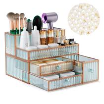 Organizador de maquiagem Youdepot Tempered Glass Vanity Storage