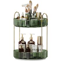 Organizador de Maquillaje Oifecsie 360 Giratorio de 2 Niveles para Cosméticos