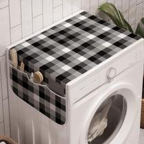 Organizador de máquina de lavar roupa Lunarable Grey Plaid 47x47cm