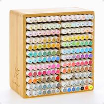 Organizador de marcadores de bambu Caddy TIKSPCAE 168 compartimentos