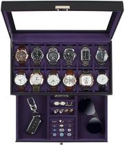 Organizador de material sintético Watch Box GUKA com 12 slots Organizador de material sintético Watch Box GUKA com 12 slots