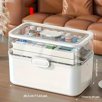 Organizador De Medicamentos Multi-Camadas Extra Grande Caixa De Armazenamento Espaçosa Para Kit De - others