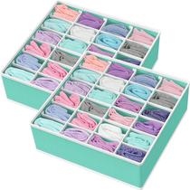 Organizador de meias de armário Simple Houseware, pacote com 2 unidades, turquesa
