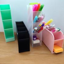 Organizador de mesa 5 divisórias vertical moderno papelaria escritório moderno útil - Filó Modas