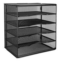 Organizador de mesa Amazon Basics de 5 slots retangular preto
