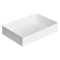Organizador de mesa Amazon Basics retangular de plástico branco Organizador de mesa Amazon Basics retangular de plástico branco