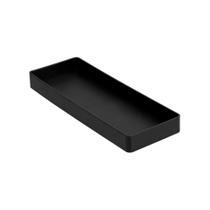 Organizador de mesa Amazon Basics retangular de plástico preto Organizador de mesa Amazon Basics retangular de plástico preto