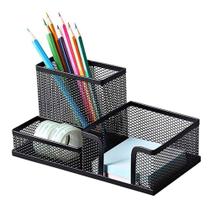 Organizador De Mesa Aramado Porta Canetas Lápis Papel Clips