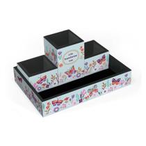 Organizador de mesa Borboletas no jardim Fina Ideia