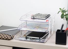 Organizador De Mesa Caixa Correspondência Tripla Móvel Acrílico Selada Maxcril Organizador De Mesa Caixa Correspondência Tripla Móvel Acrílico Selada Maxcril