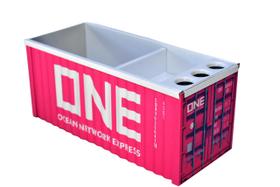 Organizador de mesa conteiner em metal - one fosco