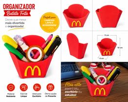 Organizador de Mesa Criativo Batata Frita para Canetas, Lápis e Acessórios