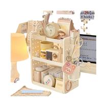 Organizador De Mesa De 3 Camadas Multifuncional Prateleira De Mesa Porta Caneta Rack De