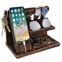 Organizador de mesa de cabeceira Iswabard com docking station para telefone