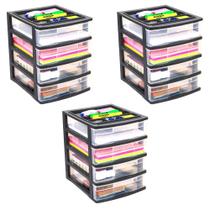 Organizador de Mesa e Bancada Gracious Living com 4 Gavetas Preto Organizador de Mesa e Bancada Gracious Living com 4 Gavetas Preto
