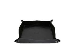 Organizador de Mesa em Couro Porta Treco Preto Duplo Organizador de Mesa em Couro Porta Treco Preto Duplo