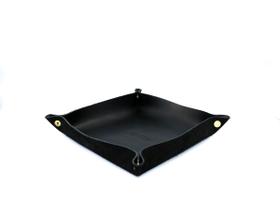 Organizador de Mesa em Couro Porta Treco Preto Organizador de Mesa em Couro Porta Treco Preto