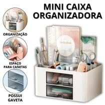 Organizador De Mesa Escritório Porta Treco Com Gaveta Caixa Organizadora Com Divisórias Escrivaninha