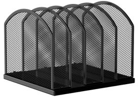 Organizador de Mesa Gawerk com 5 Seções em Tela de Metal Preto Organizador de Mesa Gawerk com 5 Seções em Tela de Metal Preto