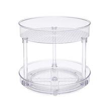 Organizador de mesa giratória Lazy Susan Amazon Basics 2 níveis Clear
