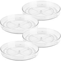 Organizador de mesa giratória Lazy Susan Oizeir Clear Acrylic 23 cm