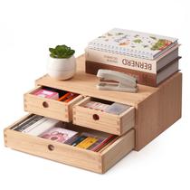 Organizador de mesa Kirigen Natural Wooden com 3 gavetas Organizador de mesa Kirigen Natural Wooden com 3 gavetas