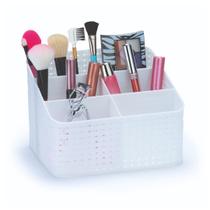 Organizador de Mesa Maquiagem Multiuso Com Divisórias Porta Lápis Escritório - by Bsmix