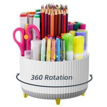 Organizador de mesa Marbrasse 360, porta-canetas giratório, 5 compartimentos Organizador de mesa Marbrasse 360, porta-canetas giratório, 5 compartimentos