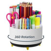 Organizador de mesa Marbrasse 360 Rotating Caddy de 5 compartimentos Organizador de mesa Marbrasse 360 Rotating Caddy de 5 compartimentos