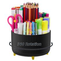 Organizador de mesa Marbrasse com rotação de 360 graus com 5 compartimentos Organizador de mesa Marbrasse com rotação de 360 graus com 5 compartimentos