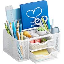 Organizador de mesa Marbrasse Mesh com 2 gavetas e 5 compartimentos Organizador de mesa Marbrasse Mesh com 2 gavetas e 5 compartimentos