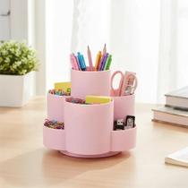 Organizador de Mesa Multi Divisórias Redondo Flor Giratório Porta Caneta Lápis Treco Multifuncional Organizador de Mesa Multi Divisórias Redondo Flor Giratório Porta Caneta Lápis Treco Multifuncional