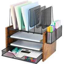 Organizador de Mesa OPNICE com 4 Níveis e Gaveta