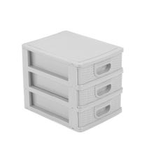 Organizador De Mesa P/ Escritório Mini 3 Gavetas Compacto - Monte Libano