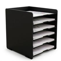 Organizador de Mesa para Documentos A4 MDF 6 Divisórias 35x32x24cm