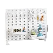 Organizador De Mesa Para Escritório Em Casa Com Painel Perfurado Vertical Ou Suporte De Clipe Para