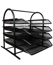 Organizador De Mesa Porta Arquivo Em Metal Quádruplo