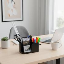 Organizador de Mesa Porta Celular, Porta Caneta, Lápis, Celular Kit Básico Geguton Feito de Metal