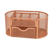 Organizador De Mesa, PortaTreco, Porta Maquiagem, Metal Aramado Rose Gold 21x11cm GV Office Organizador De Mesa, PortaTreco, Porta Maquiagem, Metal Aramado Rose Gold 21x11cm GV Office
